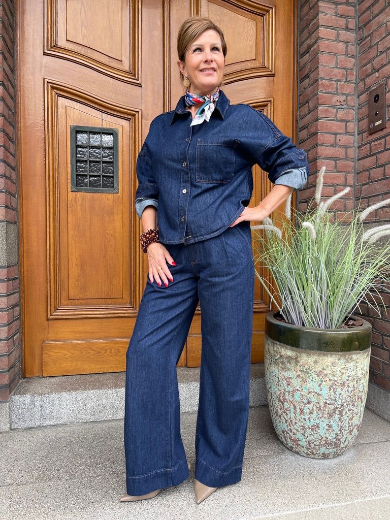 Wide Leg Jeans - Giselle - Dark Blue