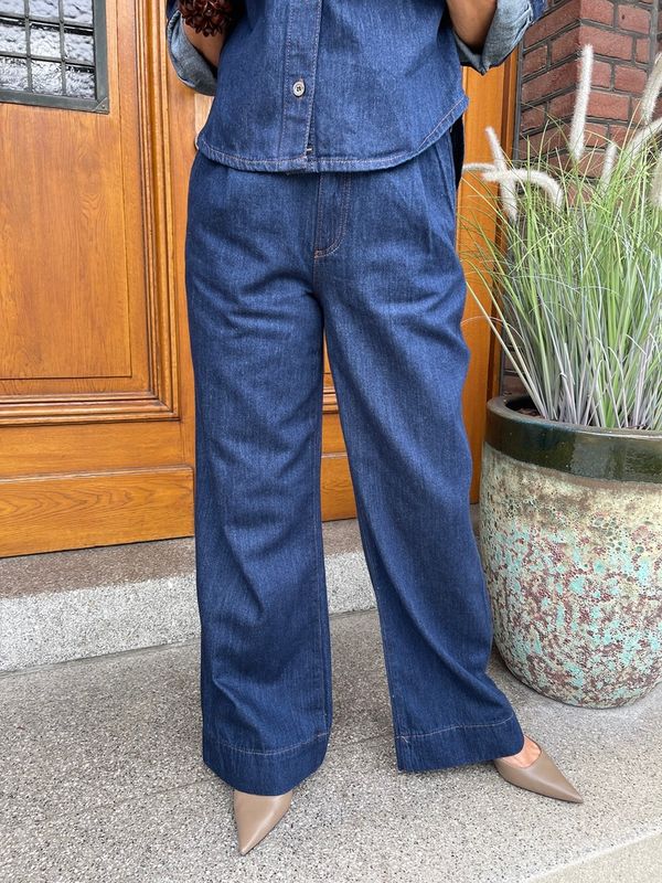 Wide Leg Jeans - Giselle - Dark Blue