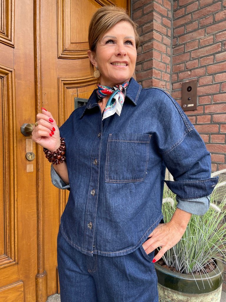 Jeans Blouse - Robin - Dark Blue