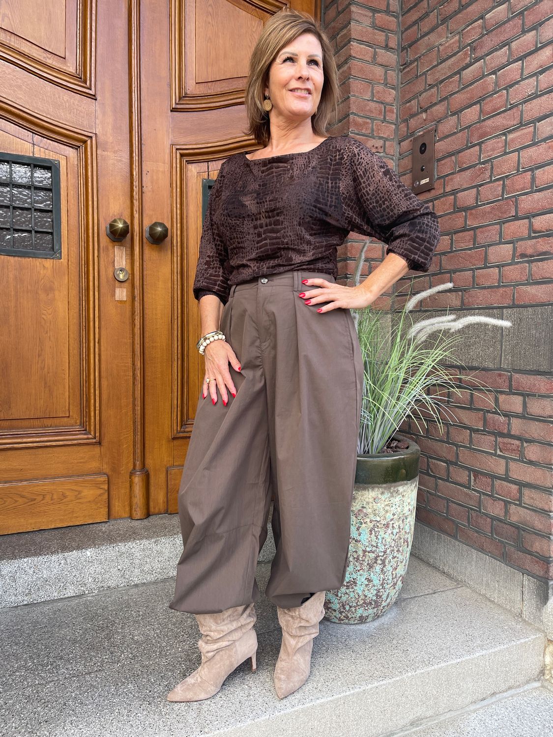 Pantalon 16012 - ChocoladeBruin