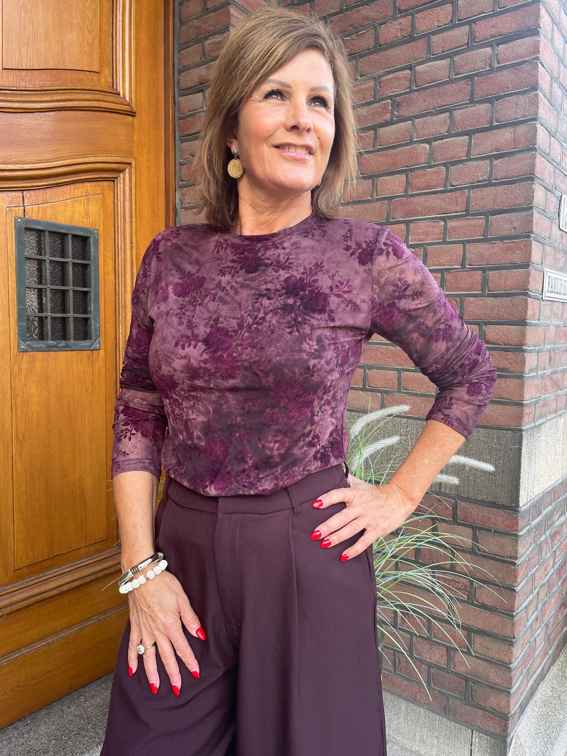 Mesh Top 424 - Bordeaux