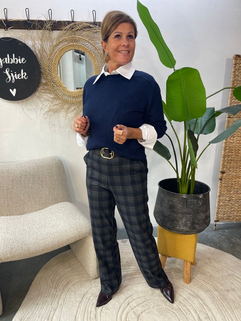 Geruite Broek - Grijs