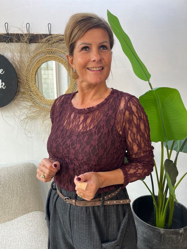 Kanten Top - 7258 - Bordeaux