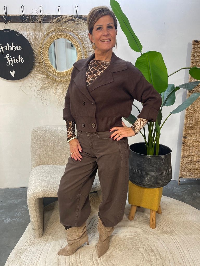 Clara Ballon Jeans - Mocha