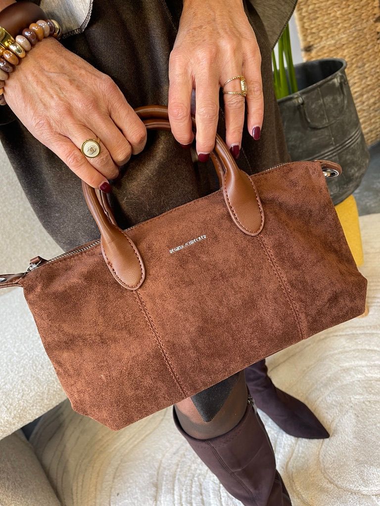 Tas Pam van Suedine - Cognac