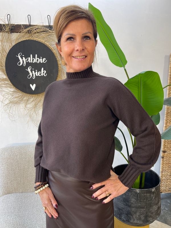 Sweater met Turtle Neck - Choco