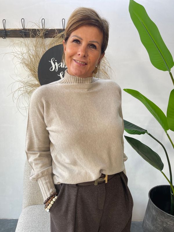 Sweater met Turtle Neck - Ecru