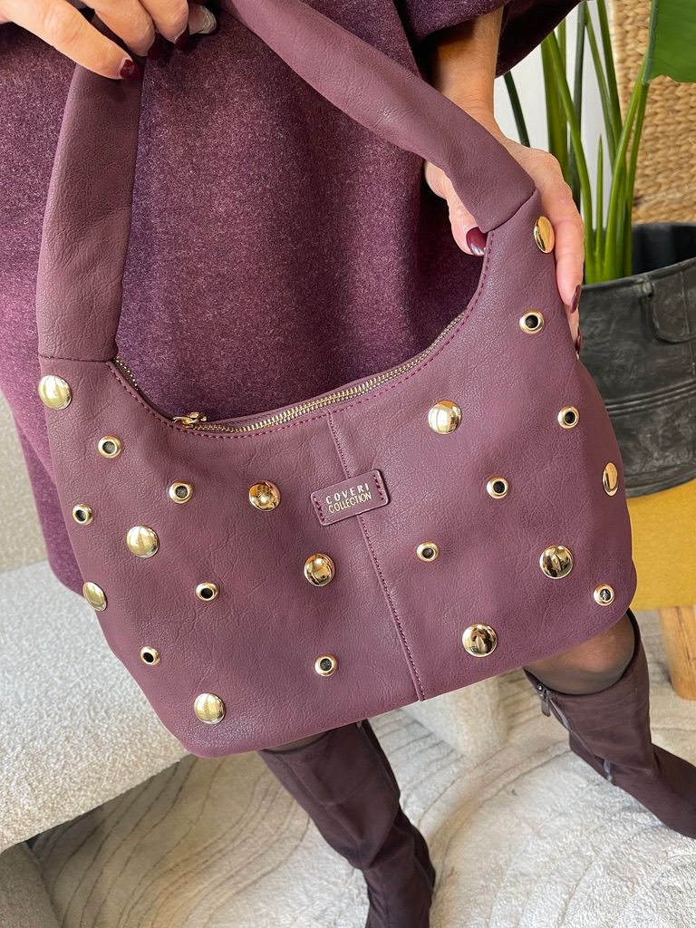 Tas Ellie met Studs - Bordeaux