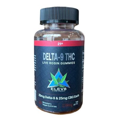 Delta Elev8- D9 Live Rosin Gummies 25mg