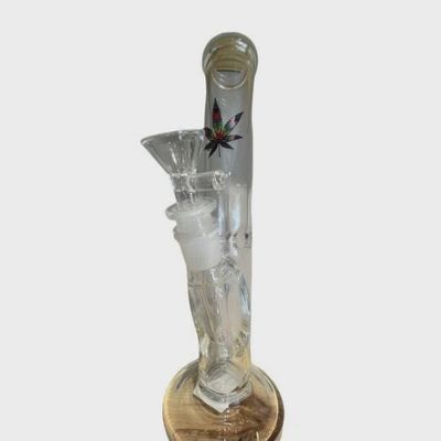 10&quot; Rainbow Hemp Leaf Water Pipe