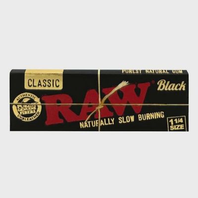 RAW Black Organic Hemp Rolling Papers - 1¼