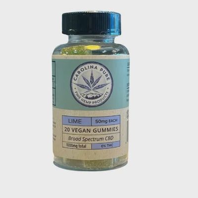 Carolina Pure CBD Broad Spectrum Gummies 20 Count