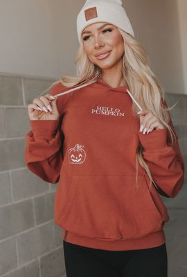 AMPERSAND UNIVERSITY HOODIE- HELLO PUMPKIN