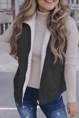 Fleece Lined Quilted Vest Jacket