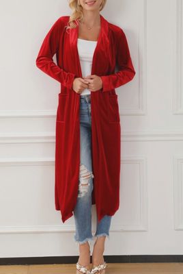 Scarlett velvet duster