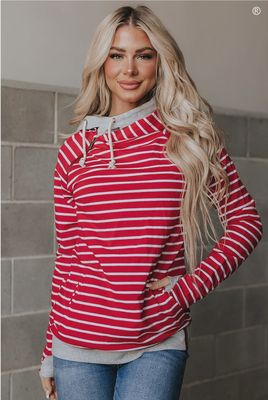 Ampersand red stripe double hood