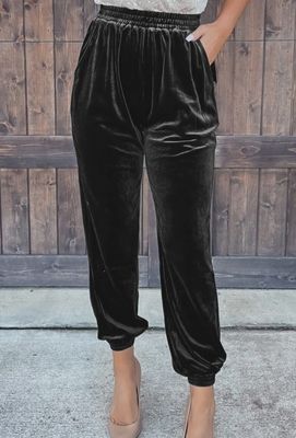 Cinder velvet joggers