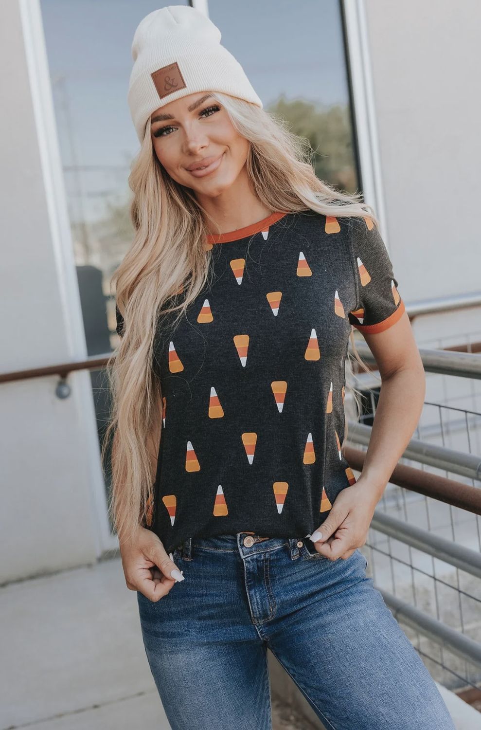 AMPERSSND TEE- CANDY CORN CUTIE