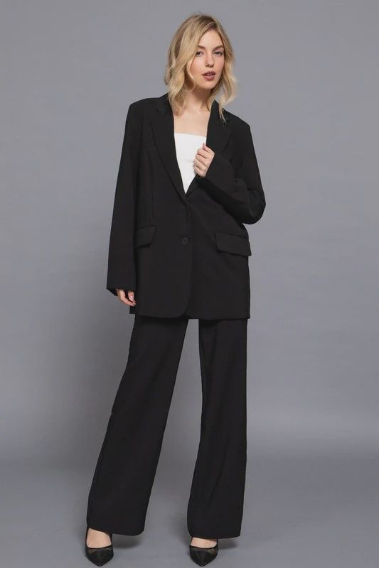 LONG SLV FRONT BUTTON CLOSURE BLAZER