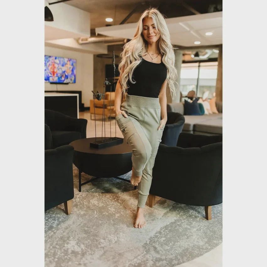 Ampersand Level Up Joggers Olive and Mustard