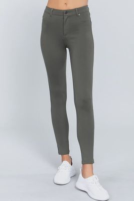 5-POCKETS SHAPE SKINNY PONTE MID-RISE PANTS