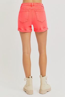 HIGH RISE CUFFED SHORTS ** Regular and Plus