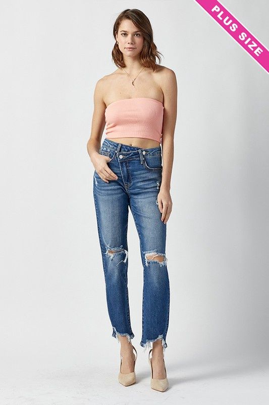 Cross Button Jean *Plus*