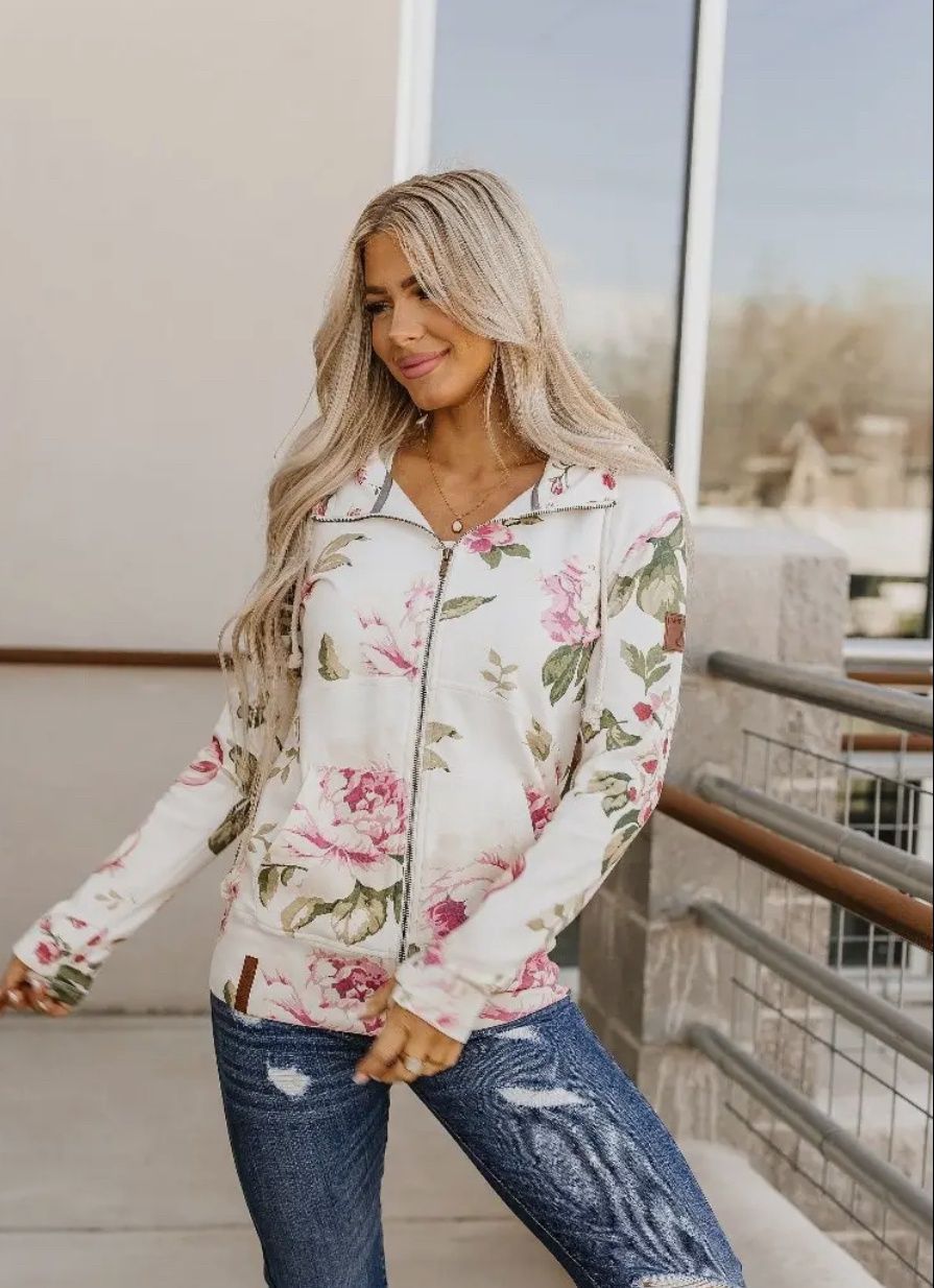 Ampersand in full bloom full zip
