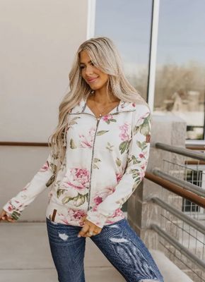 Ampersand in full bloom full zip