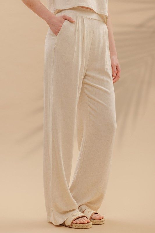 Linen high waisted pant *Curvy