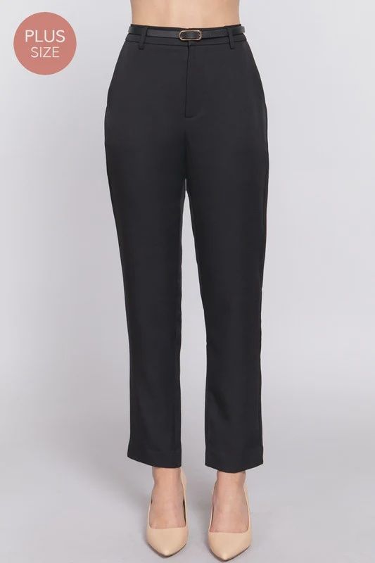 CLASSIC WOVEN PANTS WITH BELT