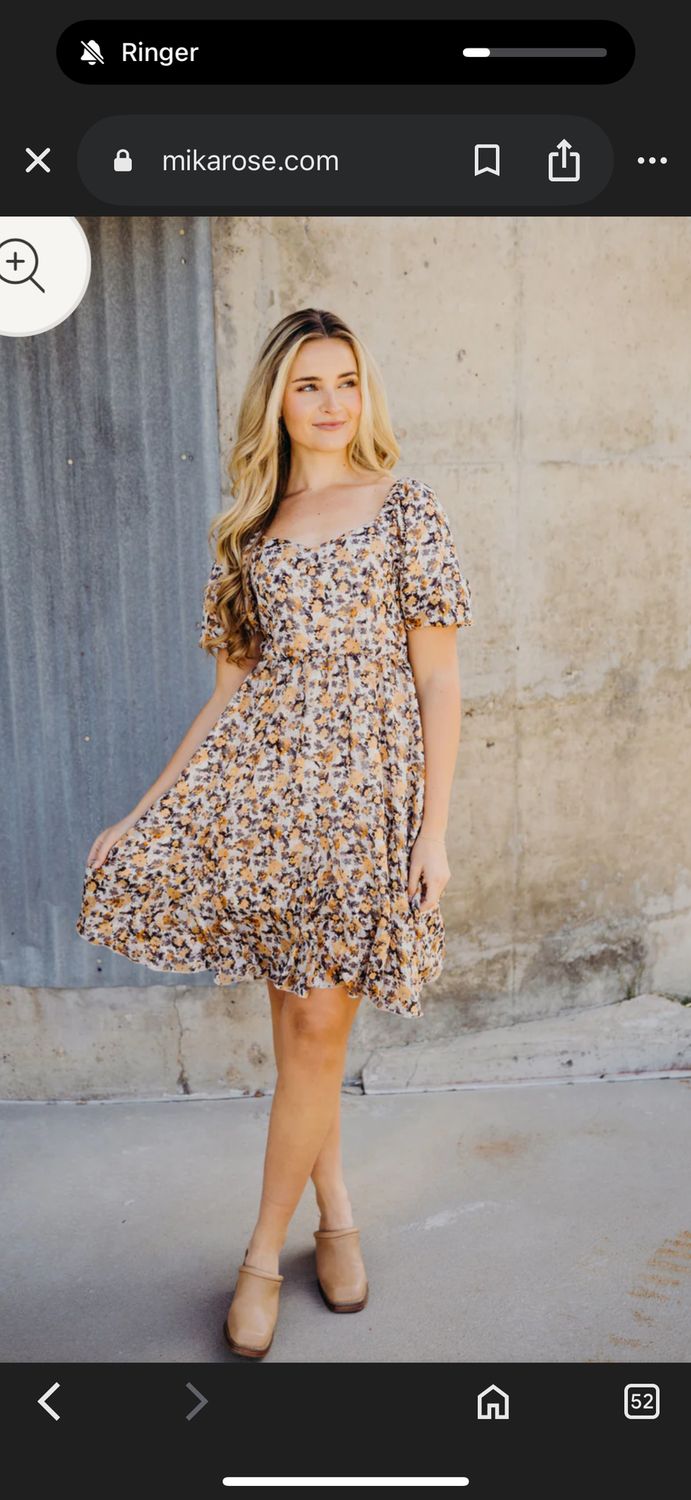 The Ember floral midi, Size: S