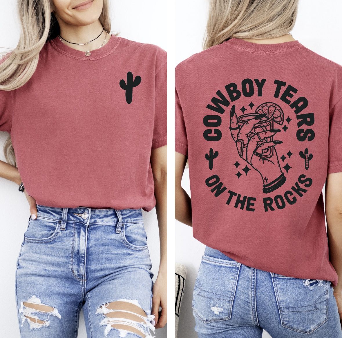 Cowboys tears on the rocks