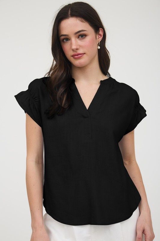 Veda linen top, Size: S