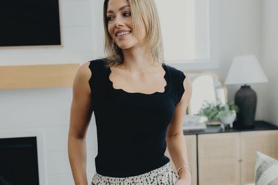 Scalloped Sweater Tank