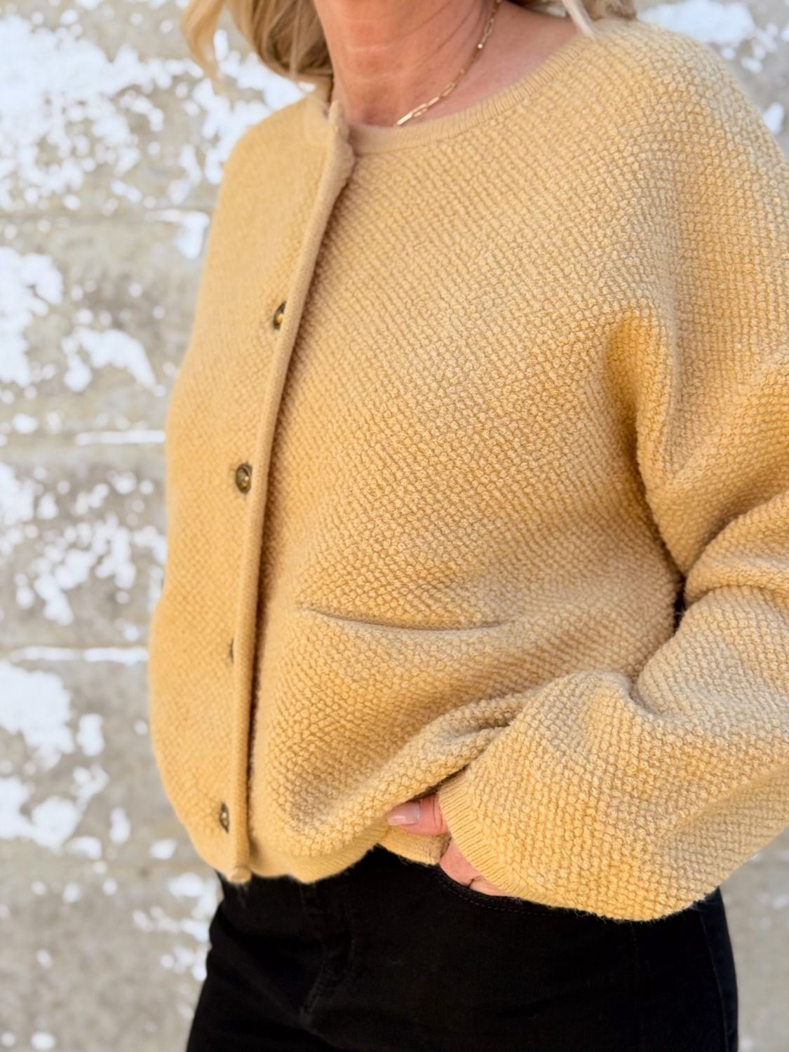 Jillan Cropped Sweater *Cornsilk, Size: XS