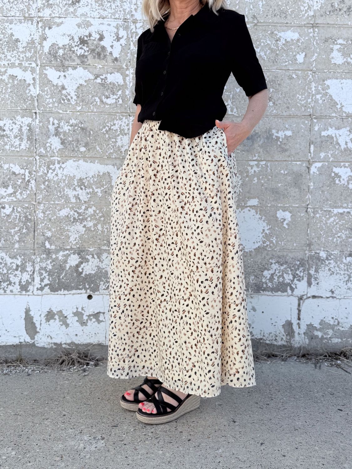 Leena Leopard Maxi Skirt *P&amp;R, Size: XS