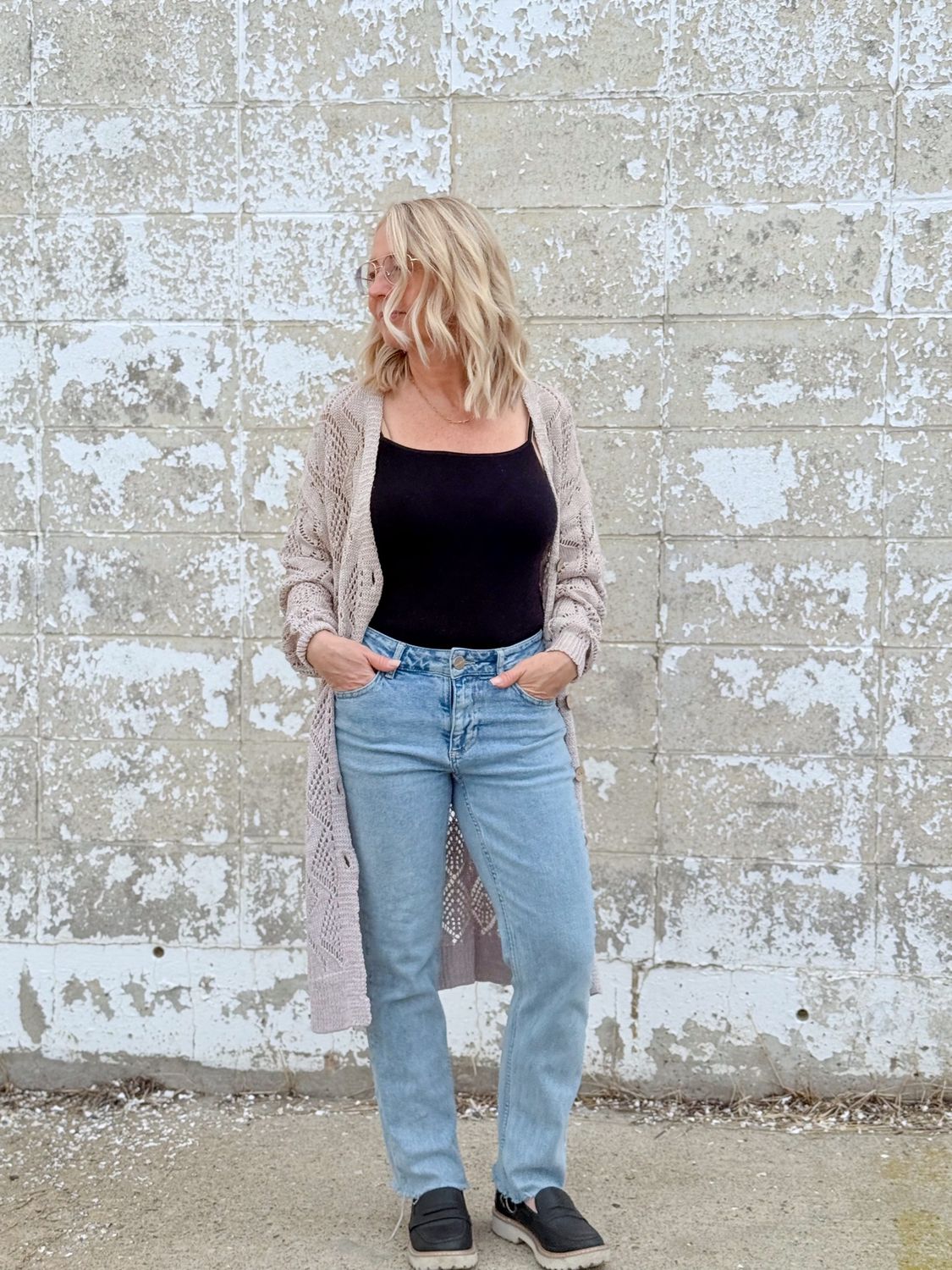 Clara hollow knit cardigan