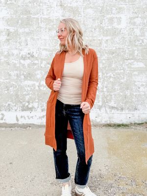 Carmel Waffle Knit Duster