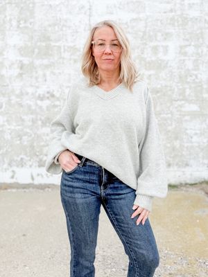 Silver Haze Oversized Pullover