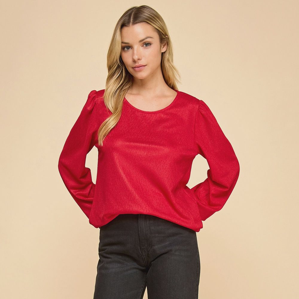 Red Champagne Shimmer blouse