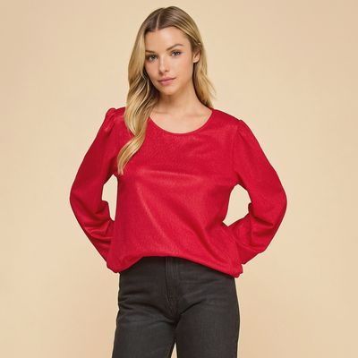 Red Champagne Shimmer blouse