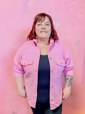 Greer ribbed shacket *Plus