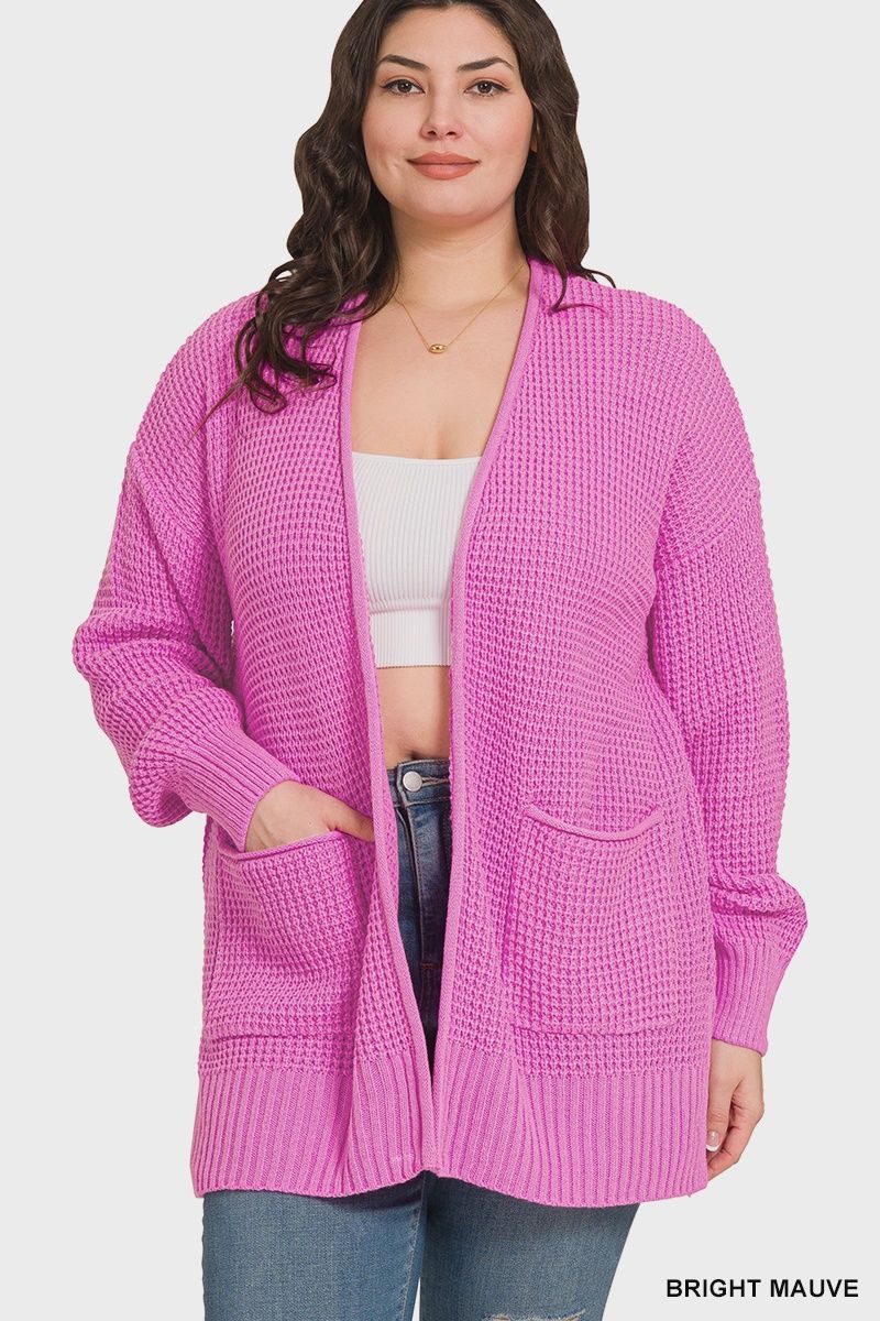 Marlo Open Knit cardi *Plus, Size: 1X