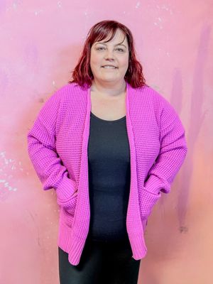 Marlo Open Knit cardi *Plus