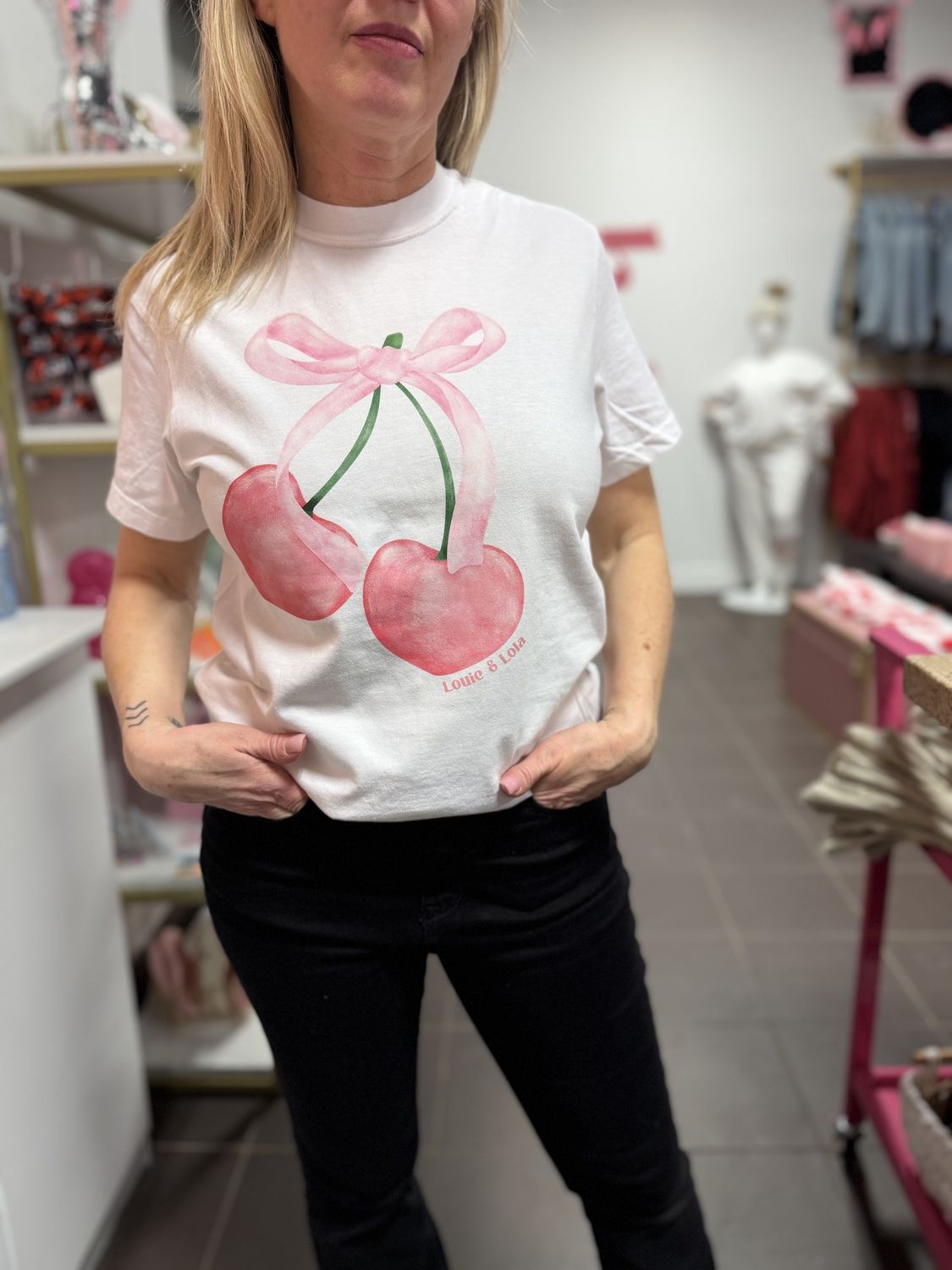 Valentines Graphics, Graphic: Cherries T, Size: S