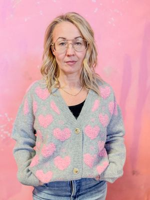 Amora heart cardigan