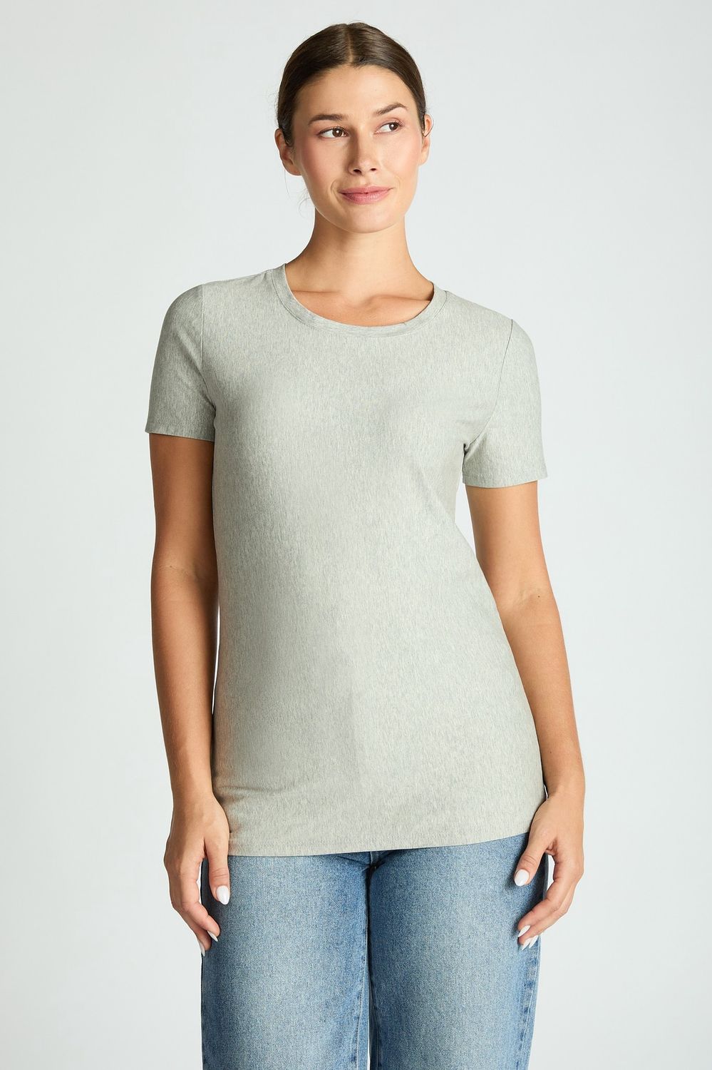 Basic Tee *plus, Color: Heather Grey, Size: 1X
