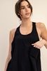 COTTON SLUB RACERBACK TANK, Color: Black, Size: S