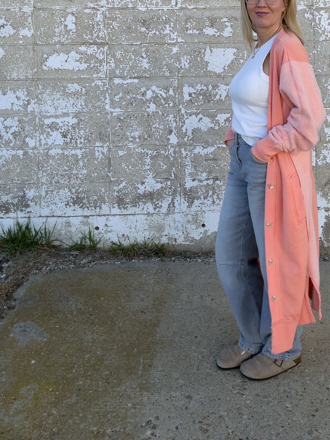 peach pop cardigan